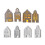 Ensemble de 4 moules en Silicone en forme de maison, outil 1