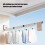 Space saving Wall mounted Clothes Stand Retractable-gray 3 off 6