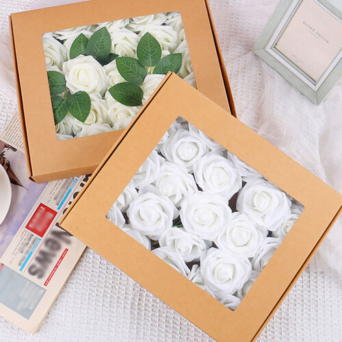 Roses Gift Box Wedding Car Home Decorations Bridals Access-Pink 1