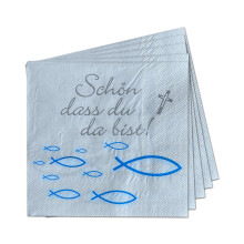 Green Theme Disposable Tablewares Birthday-fish tissue 20pcs