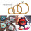 Octagonal Embroidery Hoop Imitated Wood Display Frame-14x14cm 3