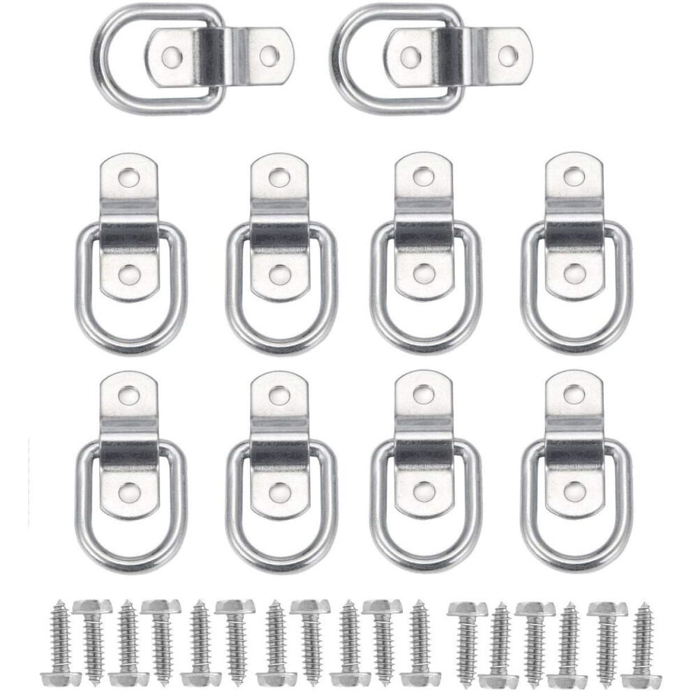 Cargo Securement Anchors, Heavy Duty Stainless Steel D Rings For Trailer Truck Bed, Waterproof Zinc Plating Ensures Anti-Corrosion Protection For 9169997285829