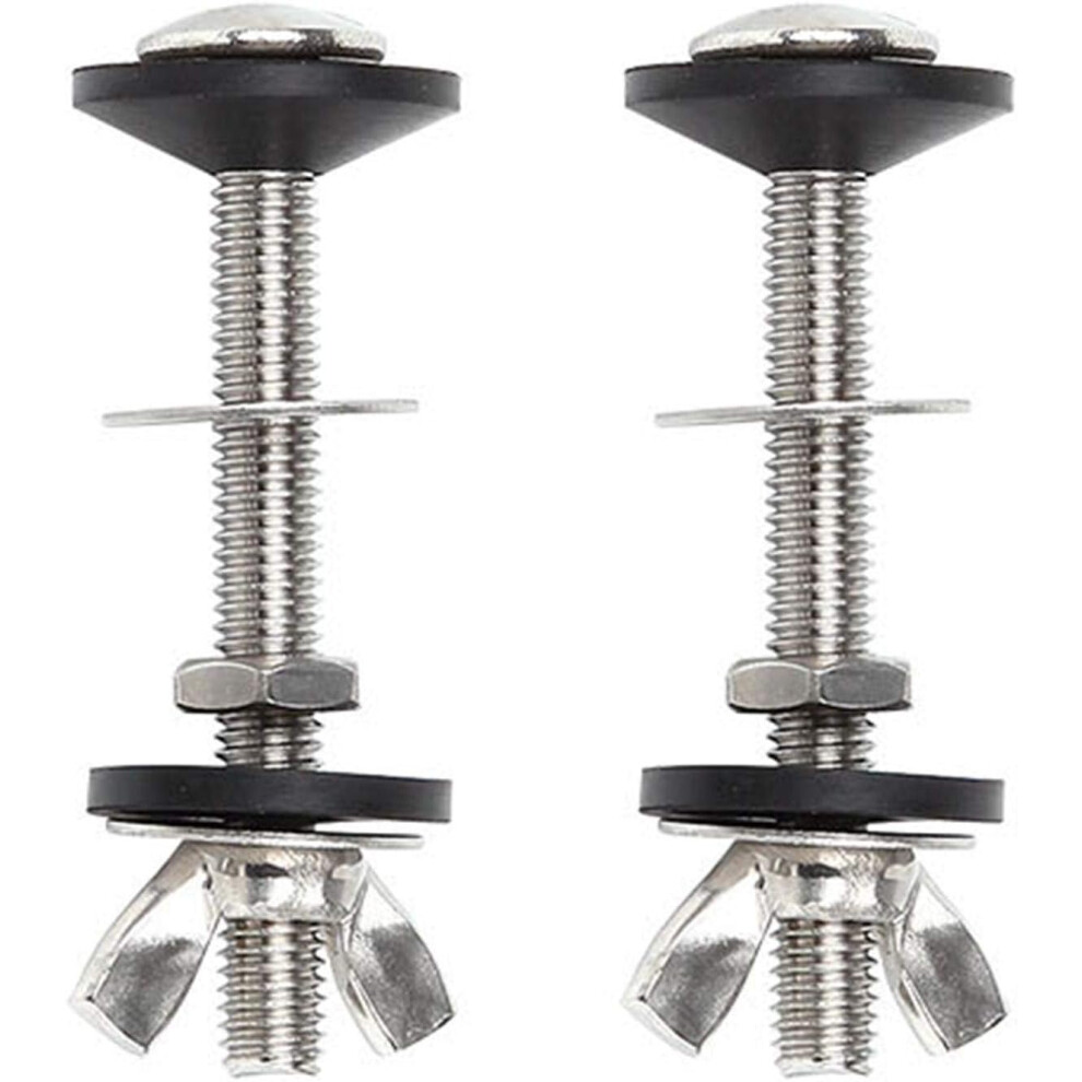 Toilet Bowl Fixture Flush Tank Bolt Kit, Heavy Duty Stainless Steel Universal Fit With Watertight Connection Anti-Corrosion, Easy Installation And 9482726665779