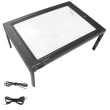 Innovative Magnifier With Stand, Dual Power Supply And Full Page Coverage For Enhanced Reading And Hobby Exploration
