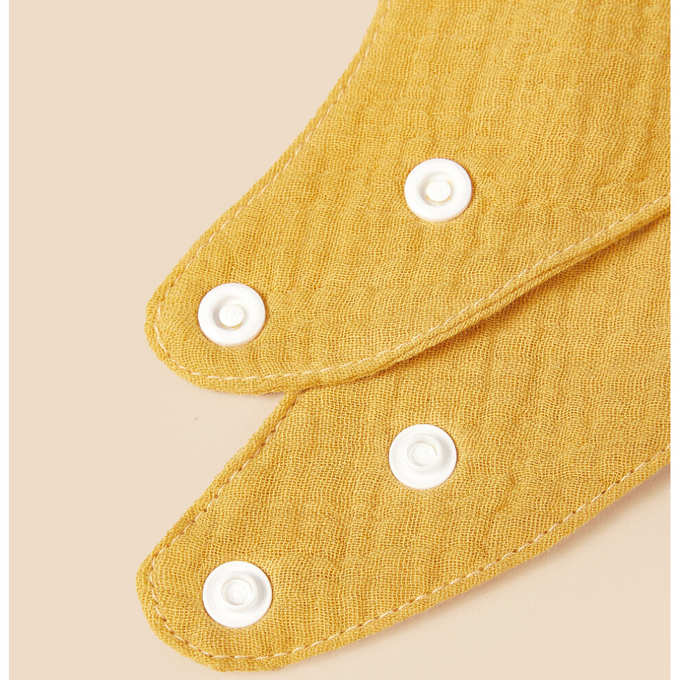 Muslin Baby Bandana Bibs for Drooling and Teething, Soft and Absorbent Newborn Bibs with Adjustable Snap Closures, 100% Cotton Drool Rash Protection