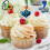 Διακοσμητικό διπλής όψης για επιδόρπιο για cupcakes, δώρα για πάρτι για λάτρεις των 2