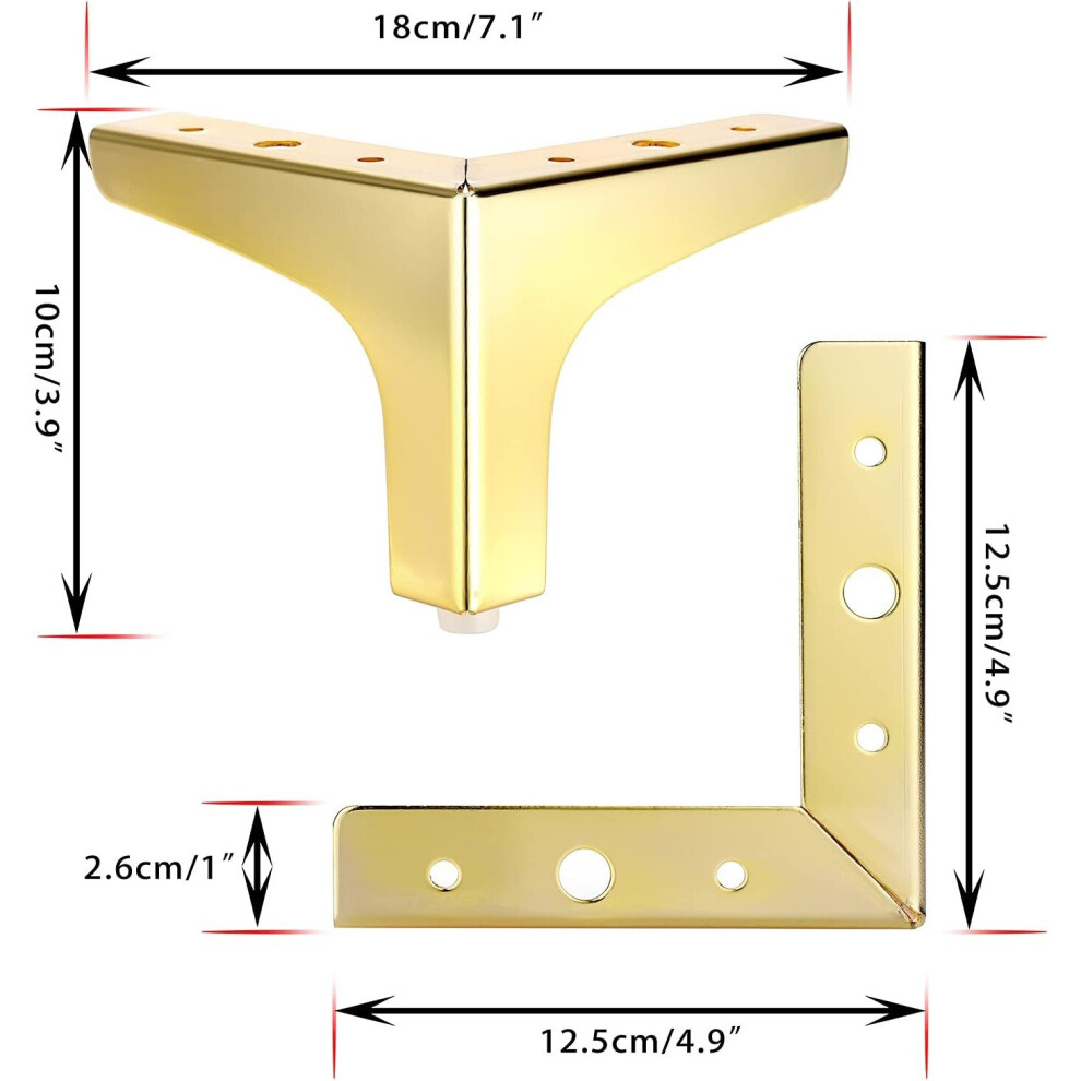 Elevate Your Space: Modern Style Furniture Legs, Luxury Gold Triangle Feet For A Timeless Touch To Any Room 9169997170835