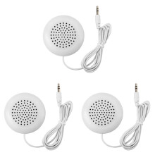 3X White 3 5mm Pillow Speaker for CD Radio MP3 Player GL