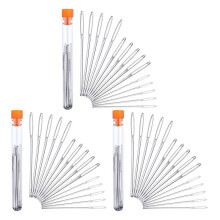 45 Pieces Blunt Needles Stainless Steel Large-Eye Yarn Knitting Needles Sewing Needles, 3 Sizes