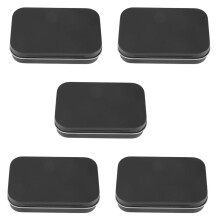 5pcs 95X60X21mm Black Tin Box Black Metal Box with Matte Candy Box Small Box