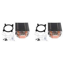 2X Fanless CPU Cooler 12cm Fan 6 Copper Heatpipes Fanless Cooling Radiator for LGA 1150/1151/1155/1156/775