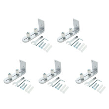 5X Guía de Piso para la Parte Inferior de Las Puertas Corredizas de Granero Soporte de Pared Ajustable Rodamientos de Bolas de Guía de Rodillos