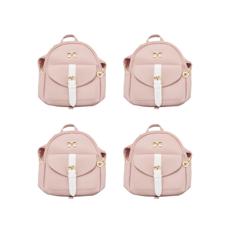 4X Zaino Borsa Piccola Diagonale Zaino Nel Pelle Zaino Carino Con Fiocco Portafoglio Da Donna