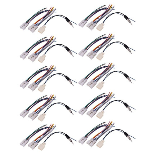 20X Car Stereo CD DVD Wiring Harness for  with Antenna Adapter Cable