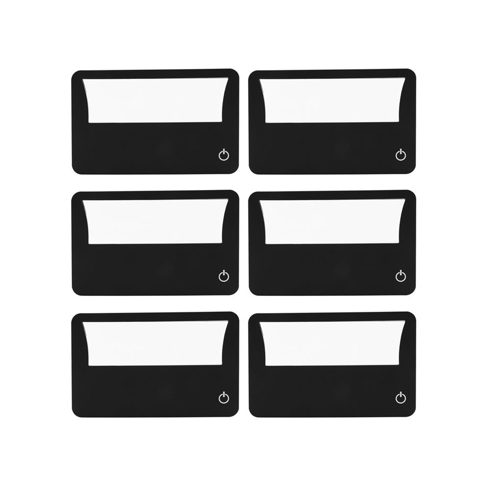 Credit Card Size Lighted 3X Magnifier Bundle Includes 6 Magnifiers, Each Magnifier for Reading Has 3X Lens
