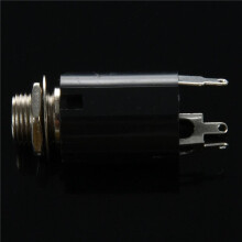 5Pc Black Guitar Endpin Jack 6.35 Input for Any Guitar Eq Pickup Output Guitar Parts & Accessories