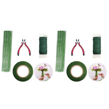 2X la Trousse D'Outils pour Arrangement Floral Ruban Floral Enveloppe de Tige Fil de Tige Vert Fil Floral pour Fleuriste de Bouquet de Tige