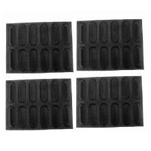 4X Silicone Pan-Non-Stick Perforated French Bread Pan Forms,Hot Dog Molds , Baking Liners Mat Bread Mould