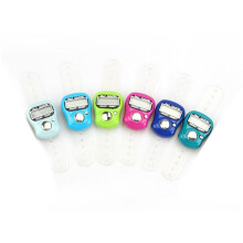 6X LCD Electronic Finger Hand Ring Knitting Row Tally Counter Pedometer Digital Hand Tally Counter Random Color
