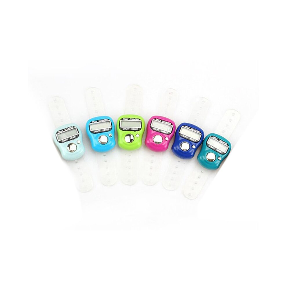 6X LCD Elektronischer Finger Hand Ring Stricken Reihe Tally Zähler Schritt Zähler Digital Hand Tally Zähler Zufällige Farbe