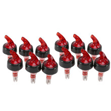 12 Pz Misura Liquore Pourer, Liquore Misurato Nel Plastica Pourer Camera di Misurazione Versatore Versatore Beccuccio Tappo per Liquore Vino