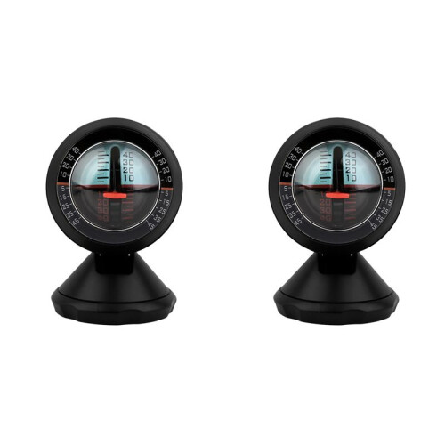 2X Car Inclinometer Level Tilt Gauge Indicator Angle Slope Level Meter Finder Tool Gradient Balancer