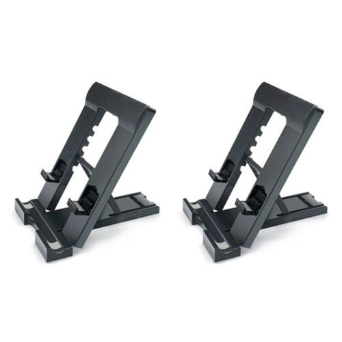 2X Desktop Tablet Computer Stand Multi-Stage Foldable Portable Desktop Student Learning Machine Stand for  (Black)