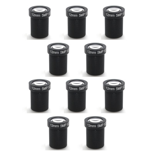 10X Single Board Camera Lens 12mm 5MP HD Network Camera Lens CCTV LENS Camera Accessories