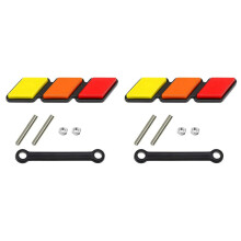 2X Tri-Color Grille Badge Emblem Decoration Car Truck Label for Tacoma 4Runner -Tundra Sequoia Rav4 Highlander