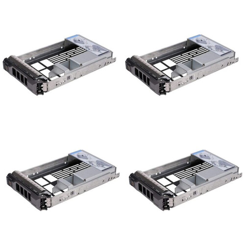 4X Bandeja de Suporte de Disco Rígido de 3,5 Polegadas para Servidores  PowerEdge - com Adaptador de HDD de 2,5 Polegadas NVMe SSD SAS