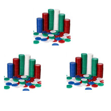 1200 Stück Kunststoff Poker Chips, Spiel Spiel Chips, 4 Farben, Spiel Gegen Karte zum Spielen, Zählen, Bingo Spiel Chips Karte Spiel, 3