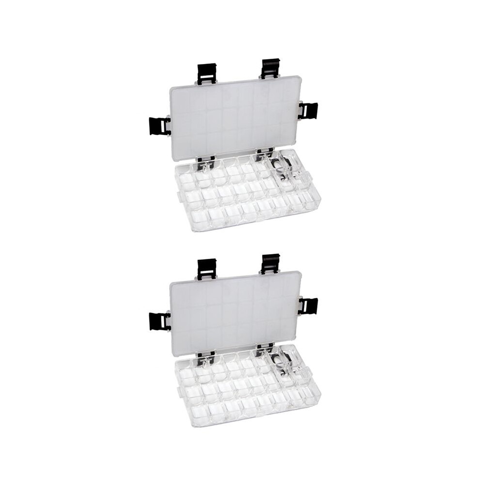 2X Paint Storage Palette Box, 24-Wells Airtight Palette Case Stay Wet for Watercolor, Gouache, Acrylic and Oil Paint