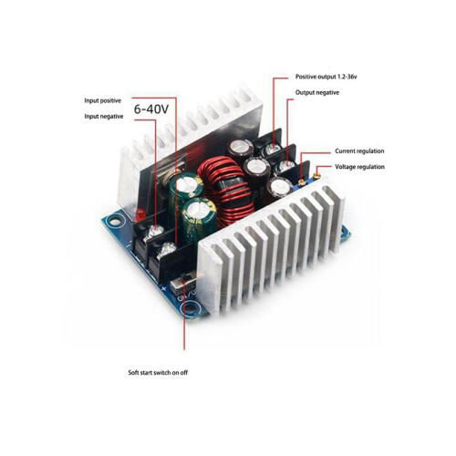 2X 300W 20A - Adjustable Step Down Buck Converter Module Constant Current Voltage Regulator Power Supply Driver 2