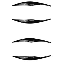 4x Voor  3-Serie E90 E91 320I 330I 2005-2012 Koplamp Cover Garneer Strip Wenkbrauw Cover Trim Sticker Glanzend Zwart