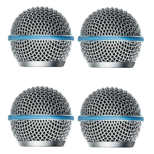 4PCS Microphone Grill Mic Grille Replacement Mic   Mesh for  Beta58A SM58 Pgx24 Slx24