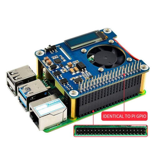 3X Waveshare Power Over Ethernet HAT Support 802.3Af PoE Network Expansion Board with OLED for Raspberry Pi 4 Model B / 3B+ 1
