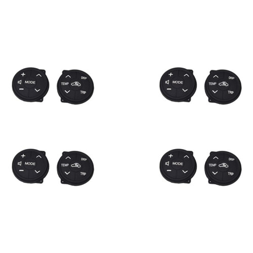 4X for  Prius 30 XW30 09-15 Prius C Aqua Button Multifunction Steering Wheel  Control Button Panel Rubber