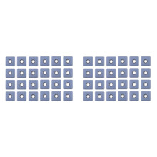 48Pcs Furniture Sliders 30mm Furniture Leg Protectors with Screws Square Chair Leg Protectors Furniture Glide Pads