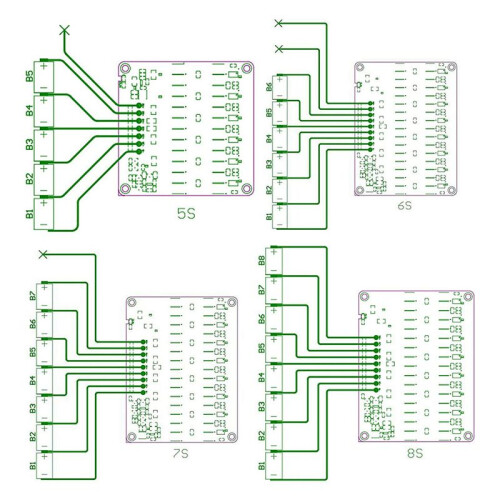 4X 8S Active Equalizer Balancer Lifepo4 Lipo LTO Battery  Equalization Capacitor BMS Board 2