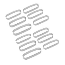 12PCS Oval Tart Ring Stainless Steel Perforated Mold Mousse Ring French Dessert Cake Decorating Mousse Mould Bakeware