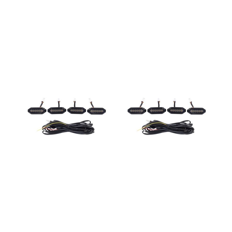 8X Led Front Grille Lights External Grille Lamps For Jimny Jb64 Jb74 2019 2020 2021 White/Amber/Light 6032609160230
