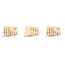 3X Children Kids Natural Wood Wooden 8 Tone Xylophone Percussion Toy Musical Instrument for Kids Music Develop