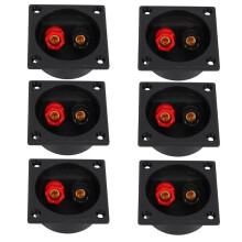 6X Nuevo Tablero Cuadrado Enlace de Poste Caja de Altavoz Terminal Copa Alambre Caja de Cable Conector