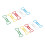 400Pcs Bone Shape Multicolor Metal Paper Clips 6