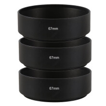 3 Stücke 67mm Bahmen Standard Metall Gegenlichtblende für
