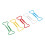 400 Pezzi Osso Forma Multicolore Metallo Carta Clips 2