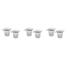 6 Packungen Lose Blatt Tee Filter, Tee Korb Filter Aus Rostfreiem Stahl Teesieb Steiler zum Aufhängen Ein Teekannen