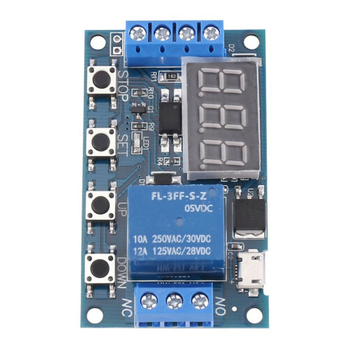2X HW-521 Digital  Delay 1 Way Relay Trigger Cycle Timer Delay  Circuit Board Timing Control Module 2