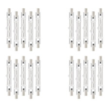 20Pack R7S 118mm 300W 230V,R7S Halogen Linear Light Bulb, Dimmable Halogen Lamp for Construction Work Landscape Lighting