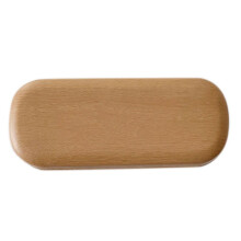 2X Portable Glasses Case Hard Wooden Grain Spectacle Frame Box Reading Glasses Sunglasses Holder Storage Case-Light Wood